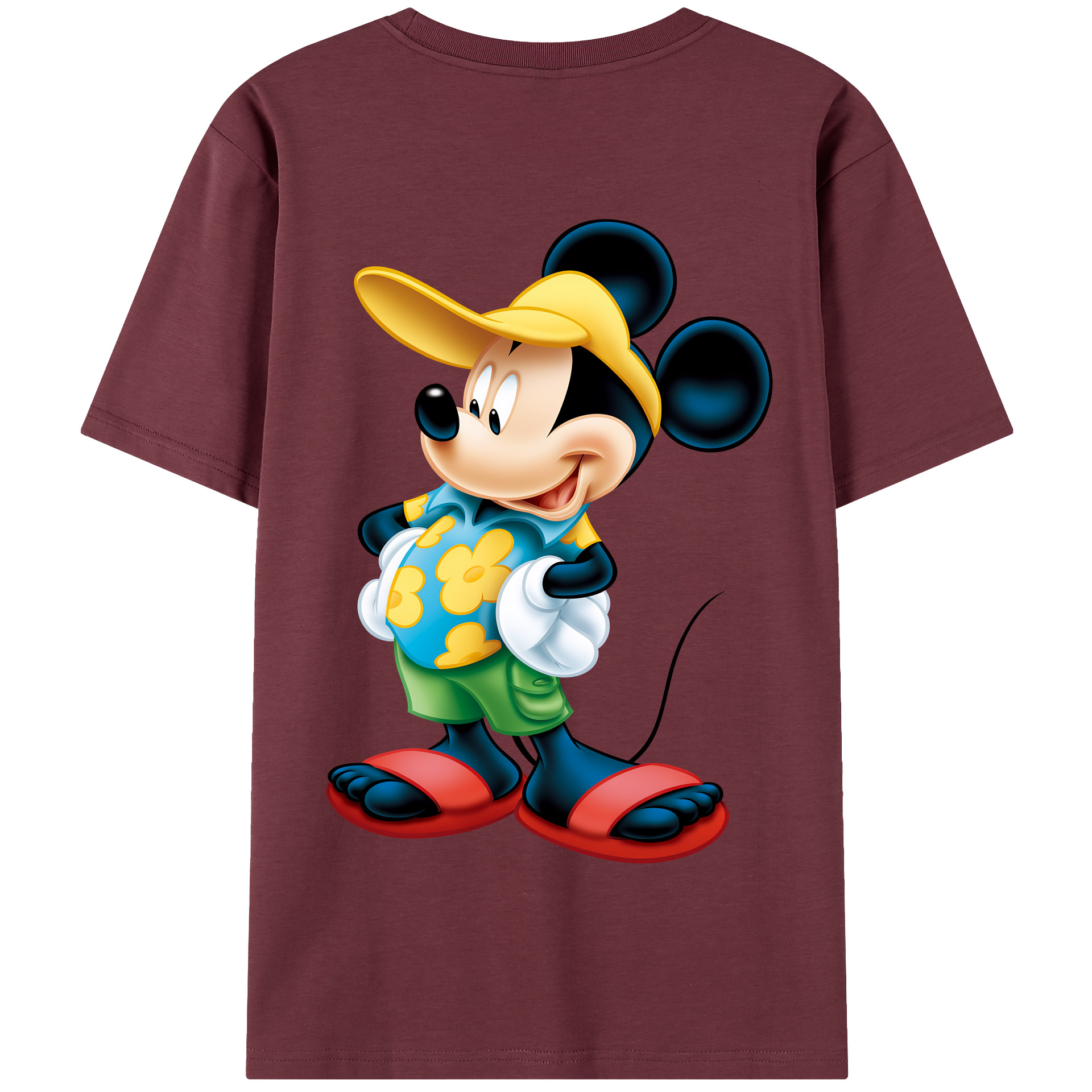 （画像用） ミッキーマウス Mickey Mouse 綿100％半袖Tシャツ（背面プリント）